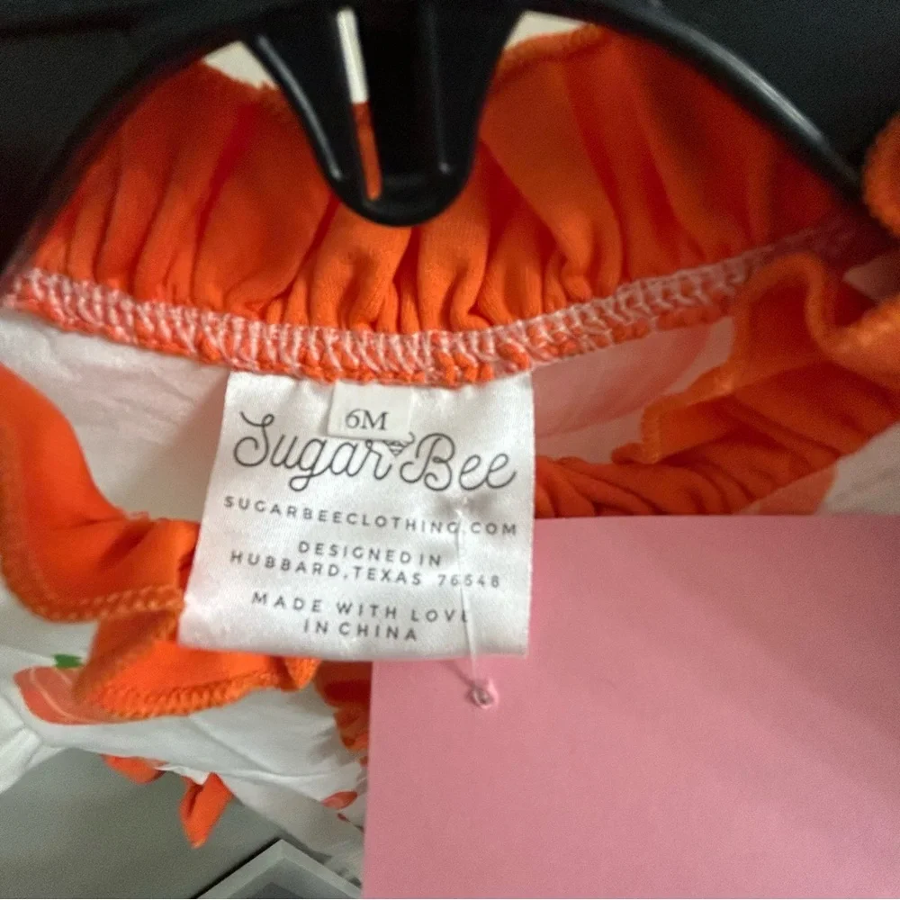 Sugar Bee Ruffle Pumpkin Buttflap Pajamas